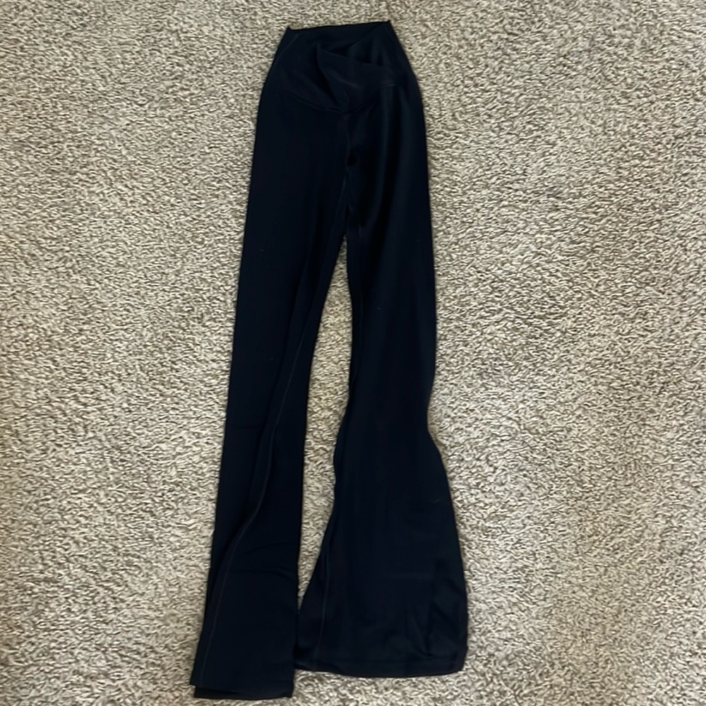 black aerie crossover flare leggings